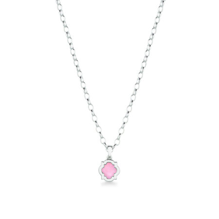Girocollo ciondolo scudo rosa