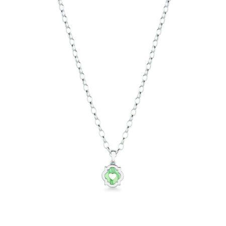Girocollo Ciondolo Scudo Cuore Verde