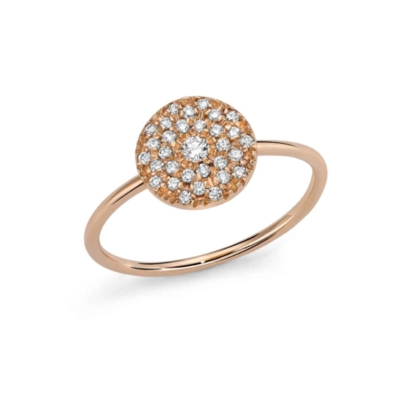 Anello con pavé tondo